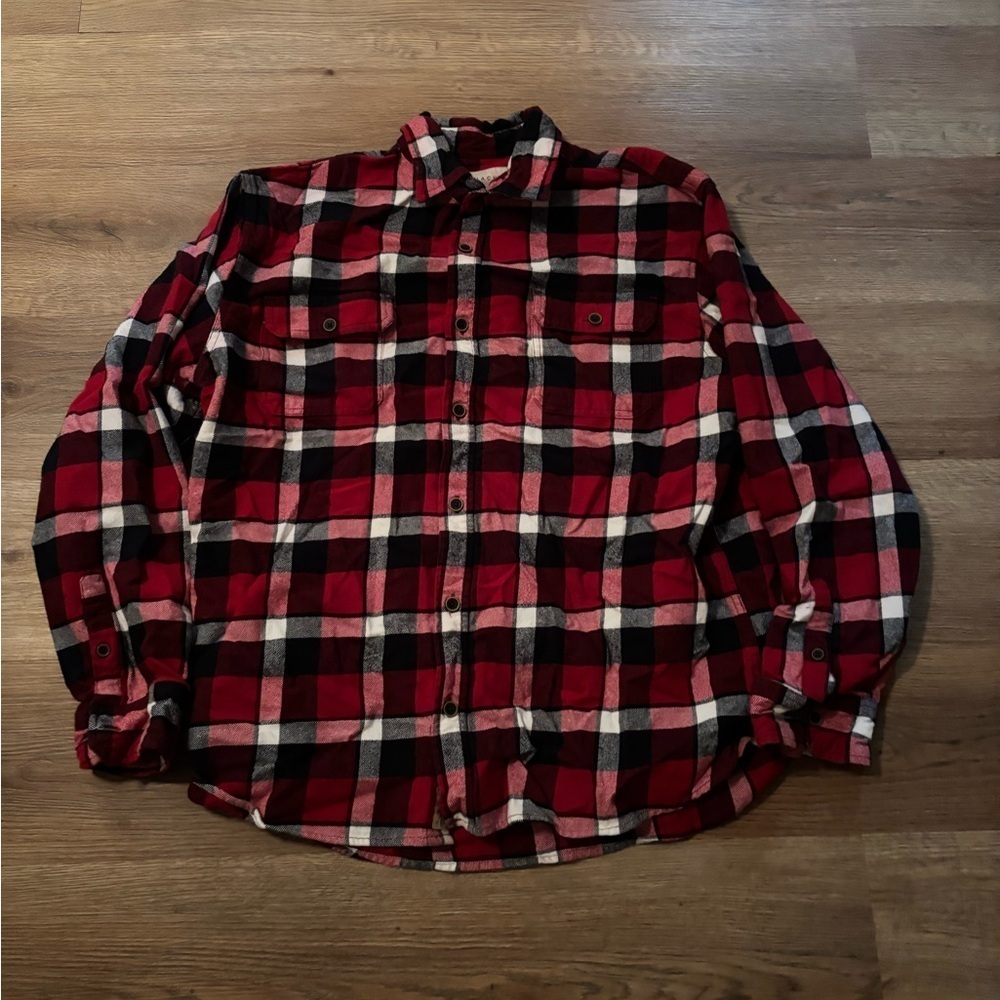 Jachs Red and Black Plaid Men's Shirt
